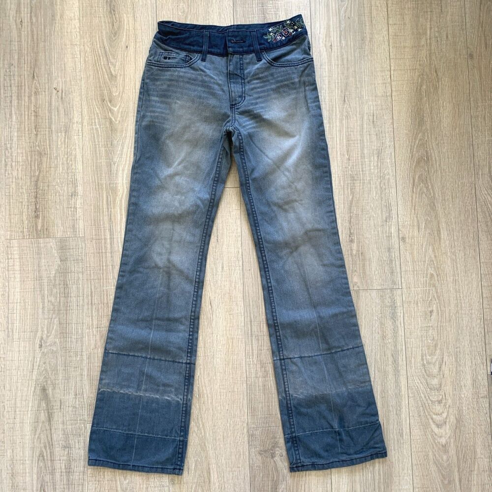 Marc Jacobs Denim Jeans Floral Embroidered Blue Womens Size 6 *Pls Read*